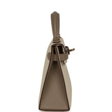 Hermes Special Order (HSS) Kelly Sellier 20 Craie, Gris Asphalt Epsom Permabrass Hardware - Thumbnail View 3
