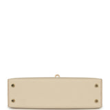 Hermes Special Order (HSS) Kelly Sellier 20 Craie, Gris Asphalt Epsom Permabrass Hardware - Thumbnail View 6