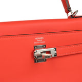 Hermes Kelly Retourne 25 Orange Field Swift Palladium Hardware - Thumbnail View 7
