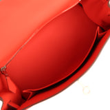 Hermes Kelly Retourne 25 Orange Field Swift Palladium Hardware - Thumbnail View 8