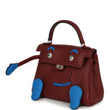 Hermes "Quelle Idolle" Kelly Doll Rouge H, Bleu Hydra Swift Palladium Hardware - Thumbnail View 5