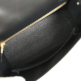 Hermes Kelly Sellier 25 Black Tadelakt Gold Hardware - Thumbnail View 8