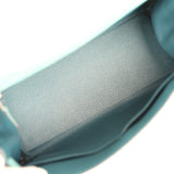 Pre-owned Hermes Kelly Retourne 28 Bleu Atoll Verso Evercolor Palladium Hardware - Thumbnail View 8