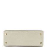 Pre-owned Hermes Kelly Sellier 25 Gris Perle Ostrich Gold Hardware - Thumbnail View 6