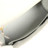 Pre-owned Hermes Kelly Sellier 25 Gris Perle Ostrich Gold Hardware - Thumbnail View 8