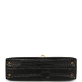 Pre-owned Hermes Kelly Sellier 20 Black Matte Alligator Gold Hardware - Thumbnail View 6