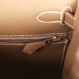 Hermes Kelly Sellier 28 Etoupe Epsom Palladium Hardware - Thumbnail View 9