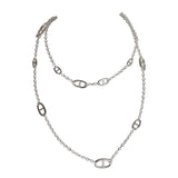 Hermes Farandole Rope Necklace 160 cm Sterling Silver Hardware