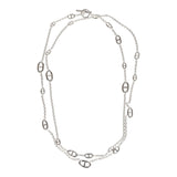 Hermes Farandole Rope Necklace 160 cm Sterling Silver Hardware