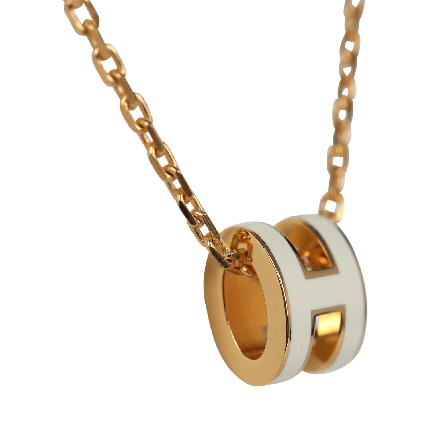 HERMES Mini Pop Ash H Necklace Accessories Silver
