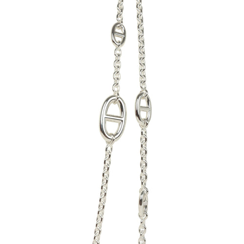 Hermes Farandole Rope Necklace 160cm Sterling Silver Hardware
