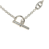 Pre-owned Hermes Farandole Rope Necklace 80cm Sterling Silver Hardware
