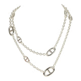 Hermes Farandole Rope Necklace 80cm Sterling Silver Hardware