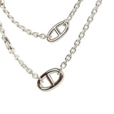 Hermes Farandole Rope Necklace 80cm Sterling Silver Hardware
