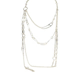 Hermes Chain D'ancre Punk Long Double Necklace Sterling Silver