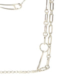 Hermes Chain D'ancre Punk Long Double Necklace Sterling Silver