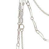 Hermes Chain D'ancre Punk Long Double Necklace Sterling Silver