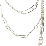 Hermes Chain D'ancre Punk Long Double Necklace Sterling Silver