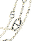 Hermes Farandole Rope Necklace 160cm Sterling Silver Hardware