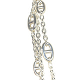 Hermes Farandole Rope Necklace 160cm Sterling Silver Hardware