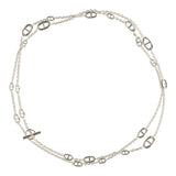 Hermes Farandole Rope Necklace 160cm Sterling Silver Hardware
