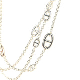 Hermes Farandole Rope Necklace 160cm Sterling Silver Hardware