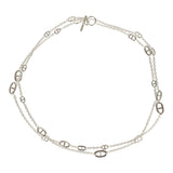Hermes Farandole Rope Necklace 160cm Sterling Silver Hardware