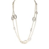 Pre-owned Hermes Farandole Rope Necklace 120 cm Sterling Silver Hardware