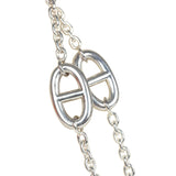 Pre-owned Hermes Farandole Rope Necklace 120 cm Sterling Silver Hardware