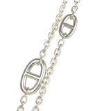 Pre-owned Hermes Farandole Rope Necklace 120 cm Sterling Silver Hardware