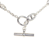 Pre-owned Hermes Farandole Rope Necklace 120 cm Sterling Silver Hardware