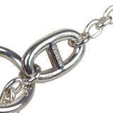 Pre-owned Hermes Farandole Rope Necklace 120 cm Sterling Silver Hardware