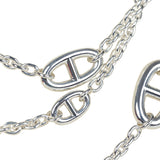 Hermes Farandole Rope Necklace 120cm Sterling Silver Hardware