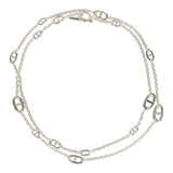 Hermes Farandole Rope Necklace 120cm Sterling Silver Hardware