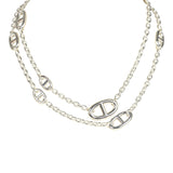 Hermes Farandole Rope Necklace 80cm Sterling Silver Hardware