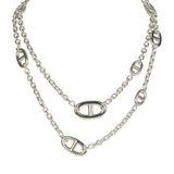 Hermes Farandole Rope Necklace 80cm Sterling Silver Hardware