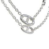 Hermes Farandole Rope Necklace 80cm Sterling Silver Hardware