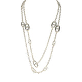 Hermes Farandole Rope Necklace 120cm Sterling Silver Hardware