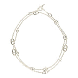 Hermes Farandole Rope Necklace 120cm Sterling Silver Hardware