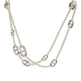 Hermes Farandole Rope Necklace 160cm Sterling Silver Hardware