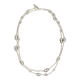 Hermes Farandole Rope Necklace 160cm Sterling Silver Hardware