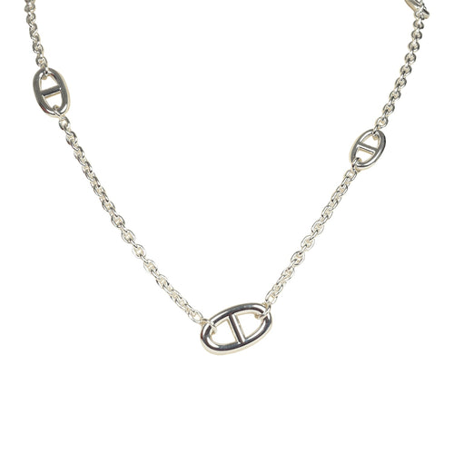 Hermes Farandole Rope Necklace 80cm Sterling Silver Hardware