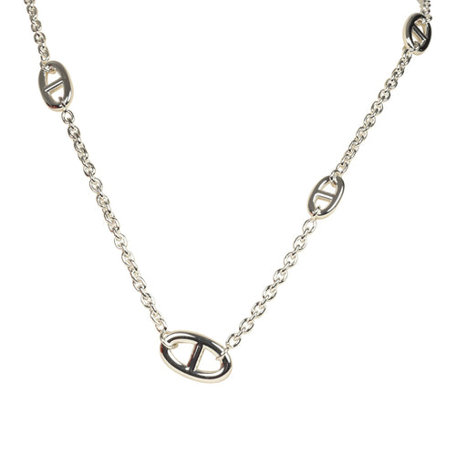 Hermes Farandole Rope Necklace 80cm Sterling Silver Hardware