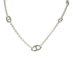 Hermes Farandole Rope Necklace 120cm Sterling Silver Hardware