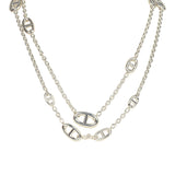 Hermes Farandole Rope Necklace 160cm Sterling Silver Hardware