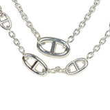 Hermes Farandole Rope Necklace 160cm Sterling Silver Hardware