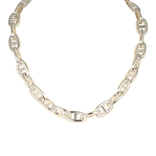 Hermes Chaine D'Ancre Necklace GM Sterling Silver Hardware
