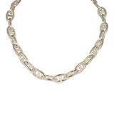 Pre-owned Hermes Chaine D'Ancre Necklace GM Sterling Silver Hardware