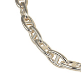 Pre-owned Hermes Chaine D'Ancre Necklace GM Sterling Silver Hardware
