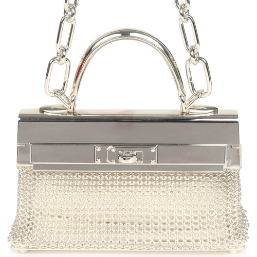 Hermes Kellymorphose Kelly Sac Bijou Chaine Sterling Silver Hardware